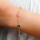 Emerald and Pink Sapphire Bracelet