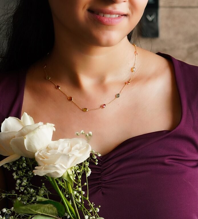 Multi Tourmaline Chain