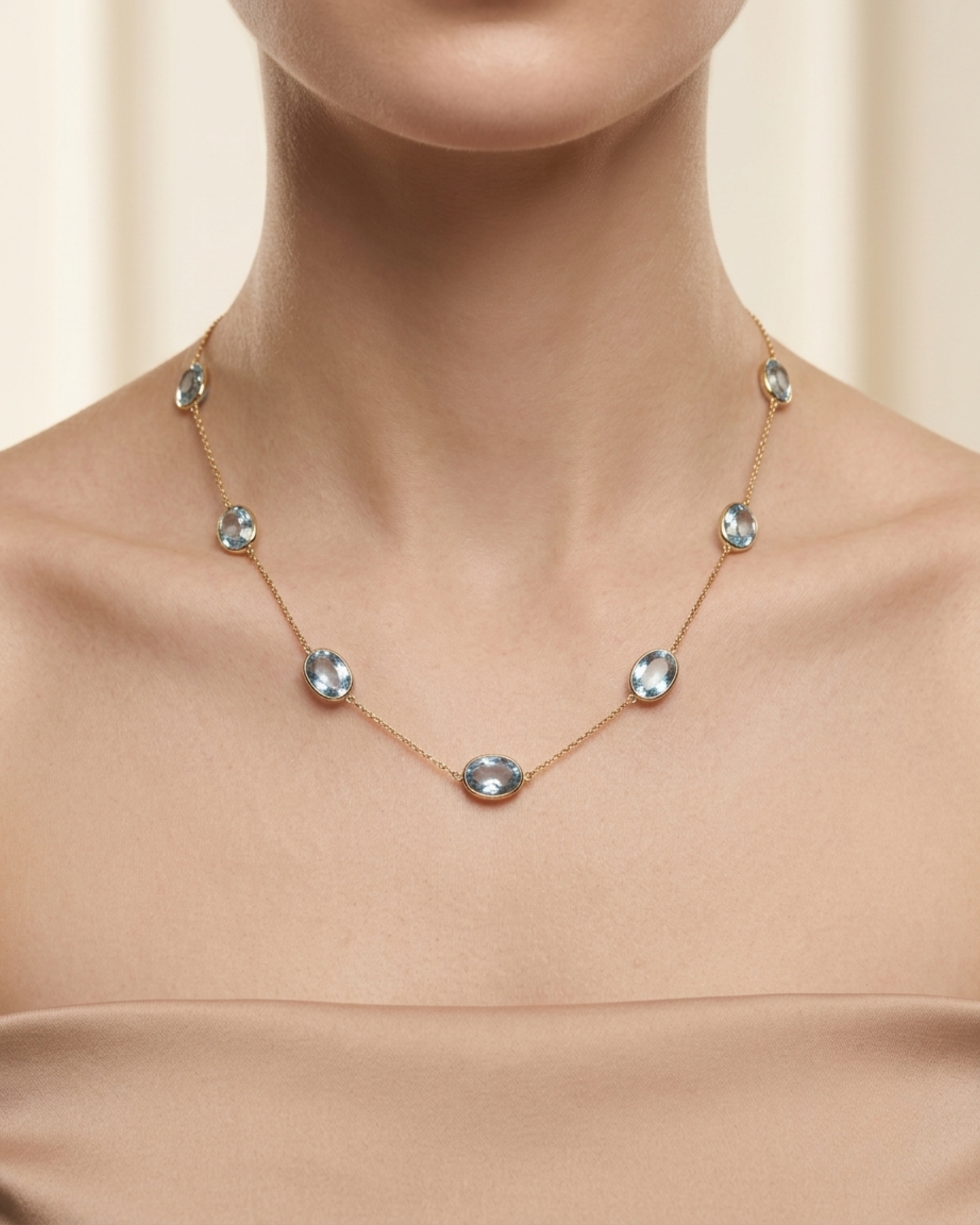 Swiss Blue Topaz Chain