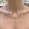 Emerald and Pink Sapphire Chain