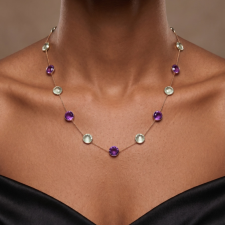 Amethyst and Green Amethyst Chain