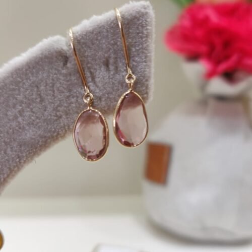 Pink Tourmaline Earrings