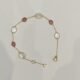 White Rainbow and Pink Tourmaline Bracelet